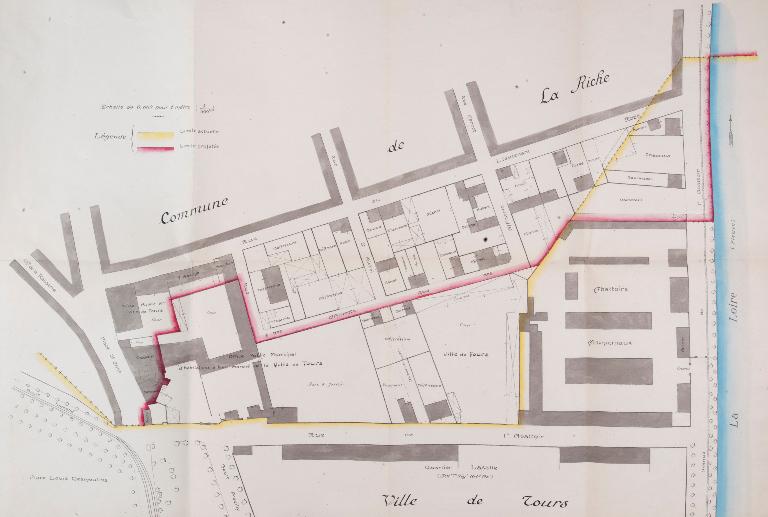 Projet de modification de la limite du territoire de La Riche dans sa partie nord-ouest (1924).