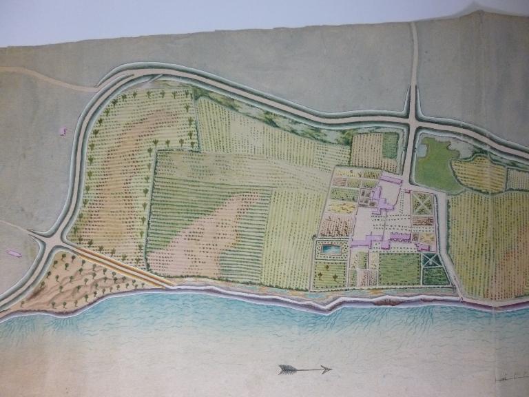 L'environnement du prieuré Saint-Cosme en 1784 (?) (Archives départementales d'Indre-et-Loire G524).