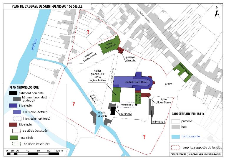 Plan du doyenné au 16e siècle.