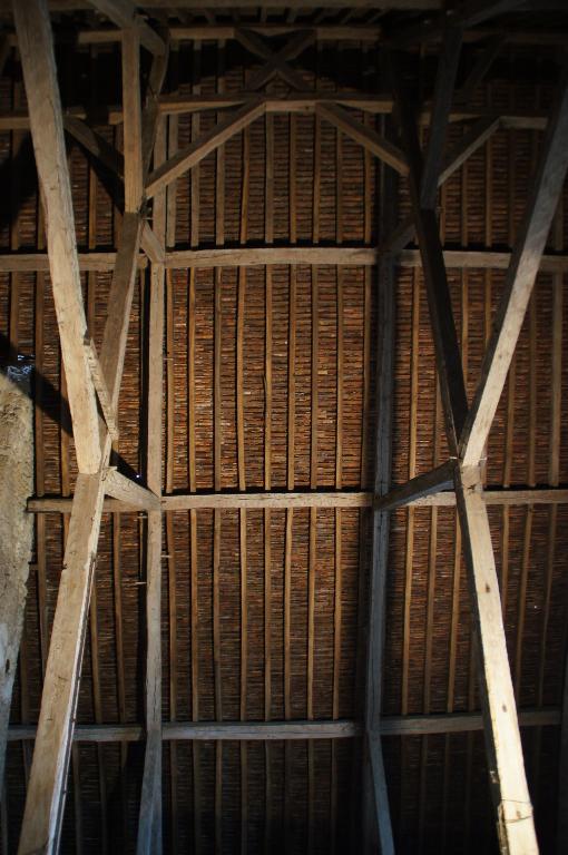 Aile ouest, élévation intérieure : comble, charpente.