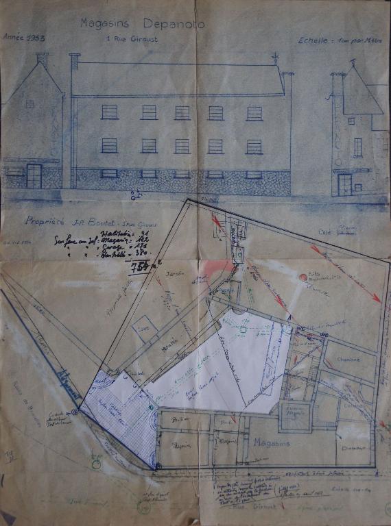Plan d'alignement, archives privées (1953).