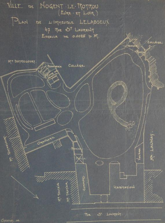 Plan de situation, 1922 (AD 28, 2 O 2522).