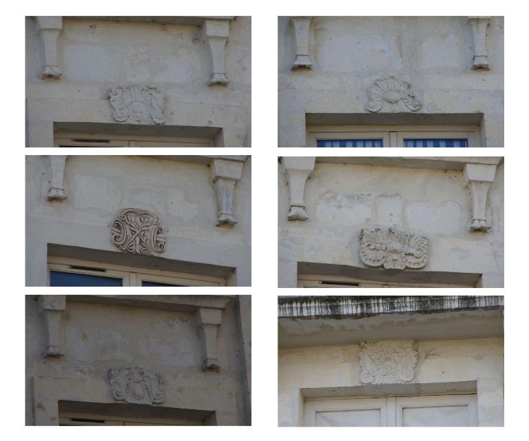 Face ouest, détail des plates-bandes.