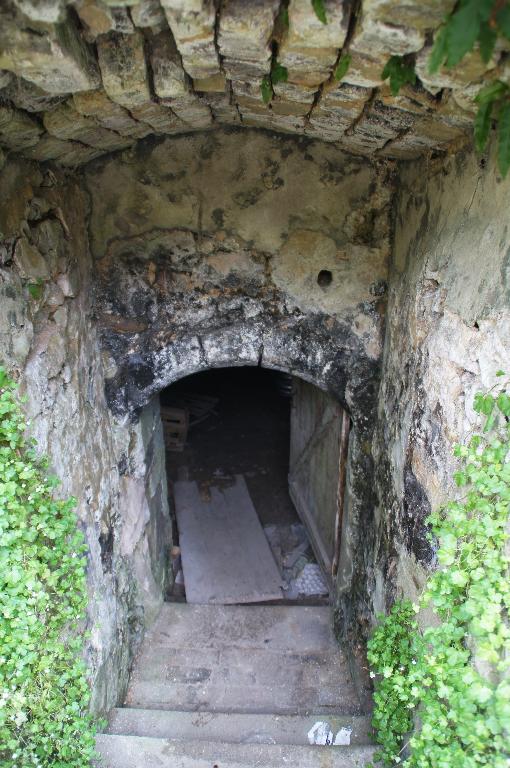 Vue intérieure, accès de la cave de l'aile en retour sur cour.