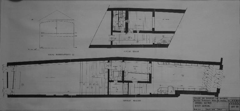 Plan du rez-de-chaussée (1990 ; Mairie de Nogent-le-Rotrou, Services techniques).