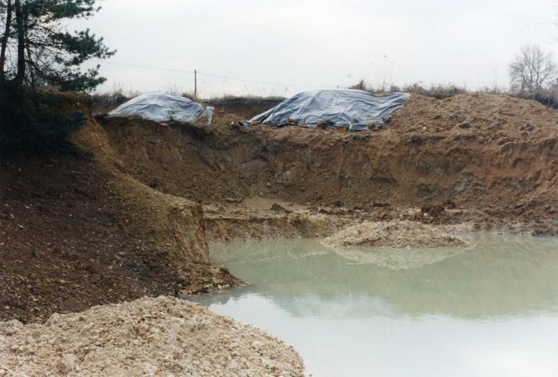 Carrière d'argile rouge.