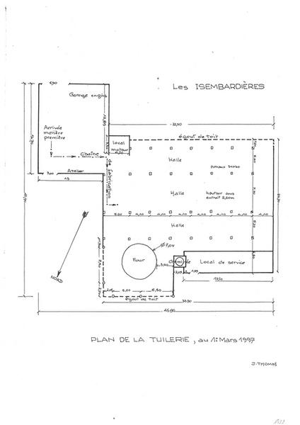 Plan de la tuilerie.