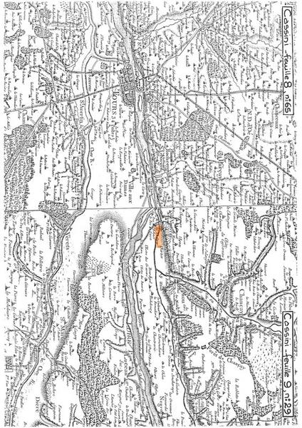Carte de Cassini, feuille 9.