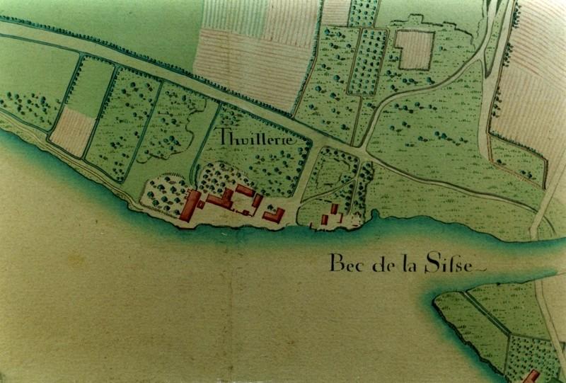 Plan du cours de la Loire rive droite de la Tesserie à Vouvray (2m x 0,5m) XVIIIe.