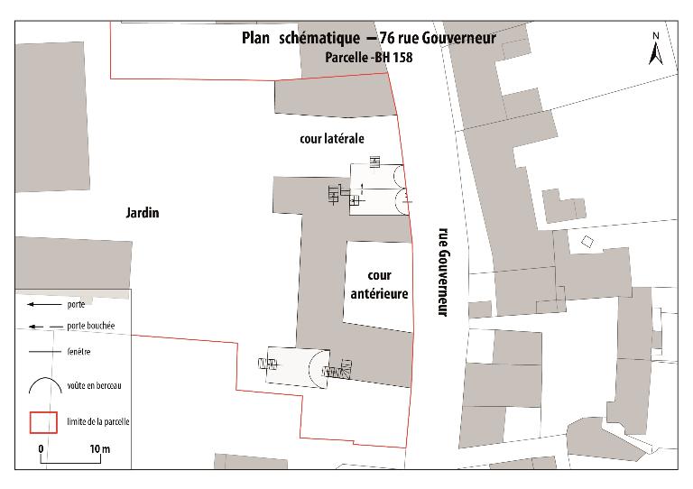 Plan schématique des caves.