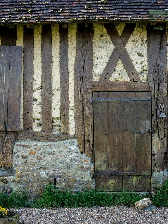 Bâtiment principal, partie logis, vue de détail de la mise en oeuvre côté nord.