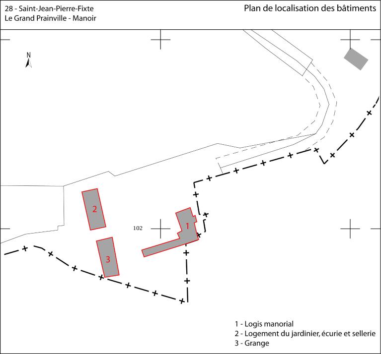 Plan de localisation des bâtiments.