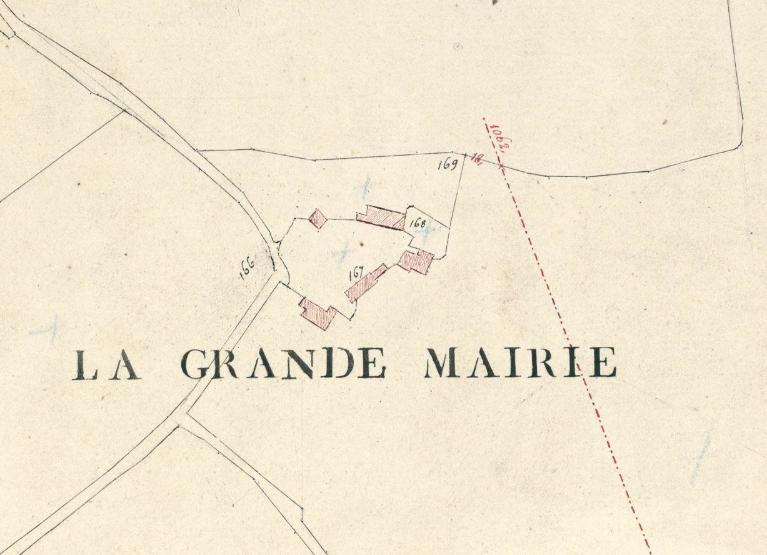 Extrait du plan cadastral de Saint-Serge de 1811, section B2. (Archives départementales d'Eure-et-Loir, 3 P 5637-5645).
