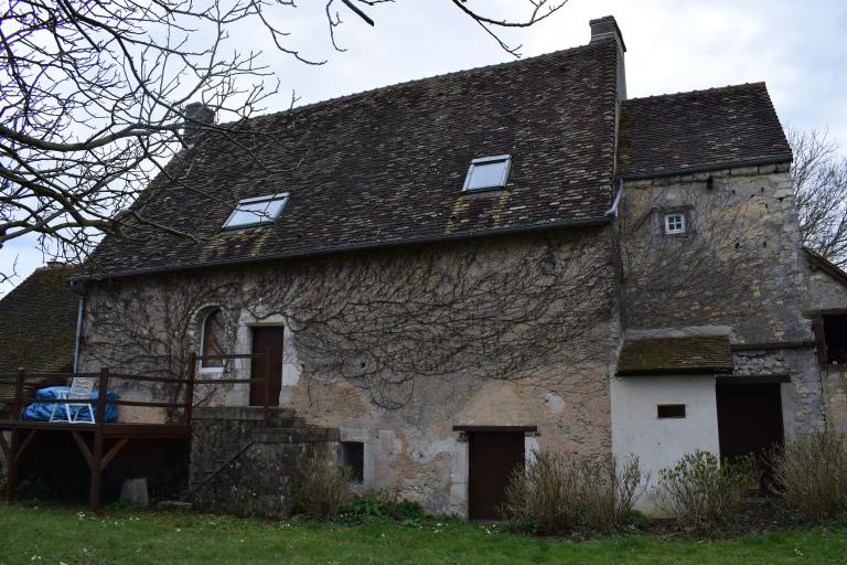 Bâtiment principal, partie nord, vue de la façade postérieure.