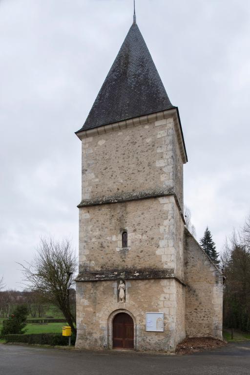 Tour-clocher, élévation ouest.