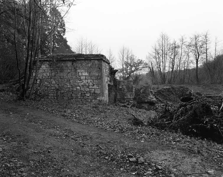 Haut-fourneau, vue du nord-ouest, avant restauration.