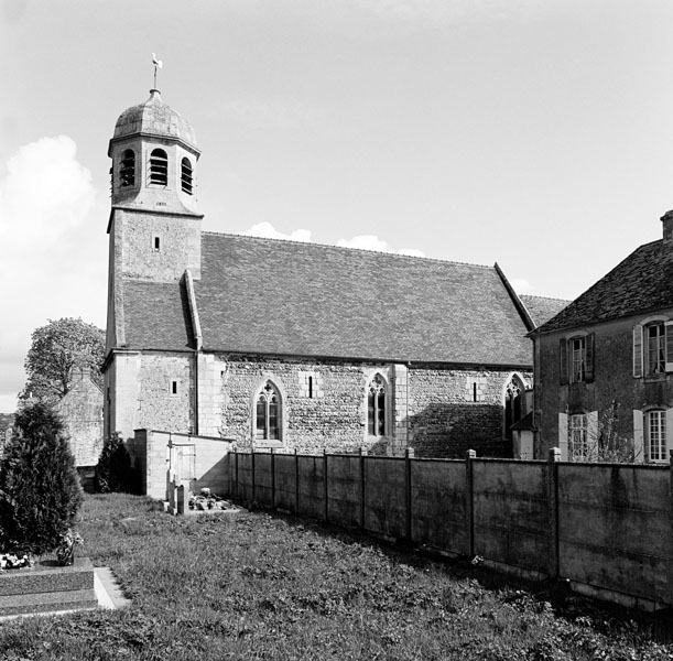 Eglise paroissiale Saint-Clair Sainte-Honorine. Elévation extérieure sud. ; Elévation extérieure sud.