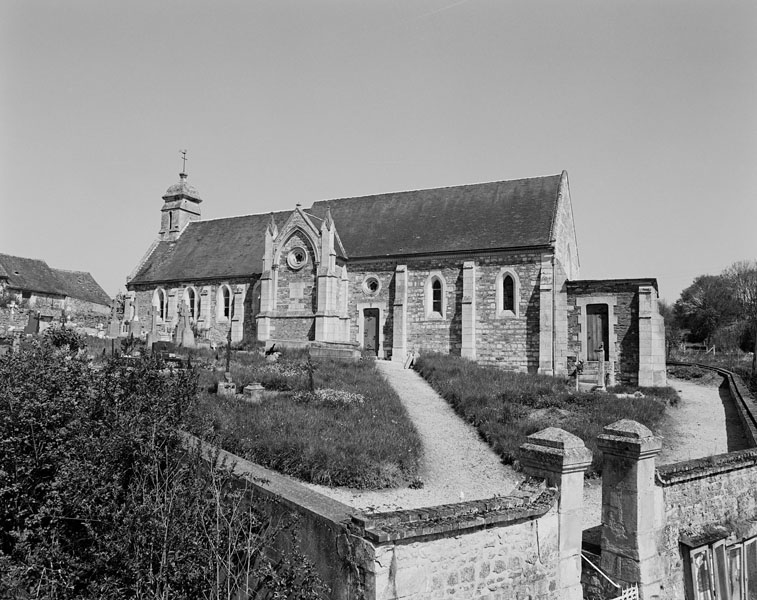 Eglise paroissiale Saint-Georges. Elévation extérieure sud. ; Elévation extérieure sud.