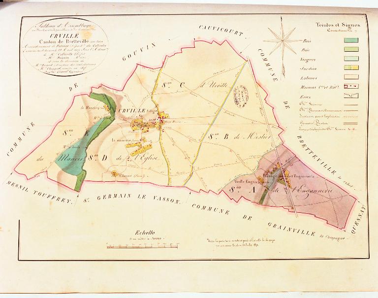 Tableau d'assemblage.- Cadastre napoléonien, 1809. (AD Calvados).