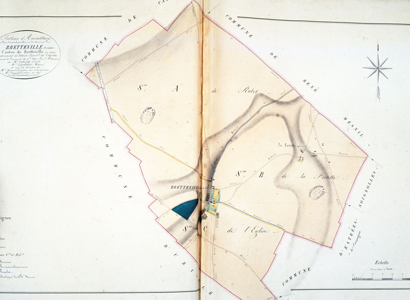 Tableau d'assemblage.- Plan cadastral napoléonien, 1813. (AD Calvados).