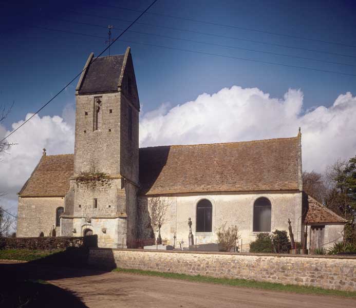 Montreuil - Beauvais. Eglise paroissiale Saint-Aubin. Elévation extérieure sud. ; Elévation extérieure sud.