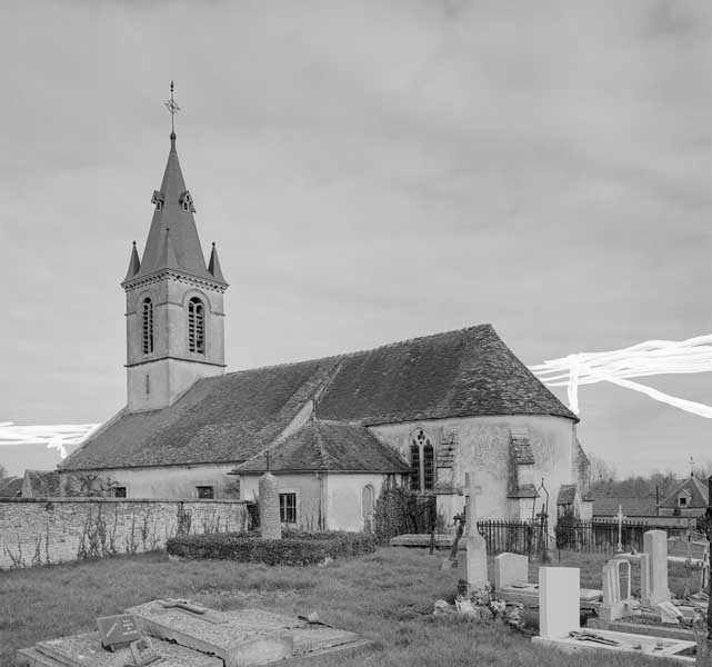 Eglise paroissiale Notre-Dame. Elévation extérieure sud. ; Elévation extérieure sud.