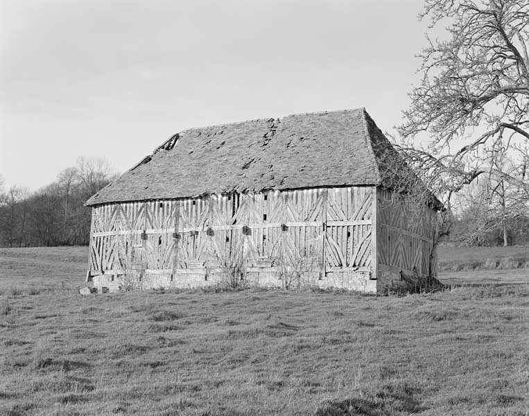Grange, élévation extérieure est.