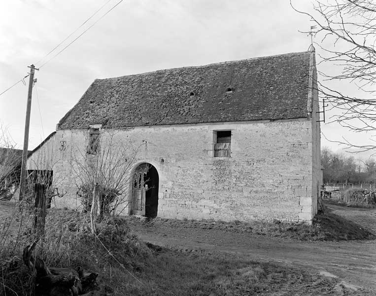 Grange, élévation extérieure est.