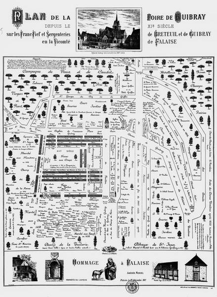 Plan de la foire de Guibray.