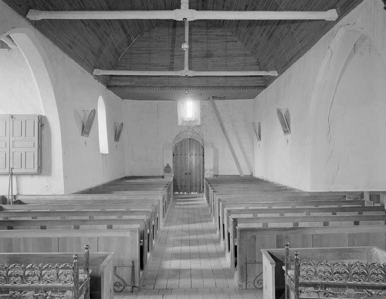 Elévation intérieure de la nef depuis le choeur.