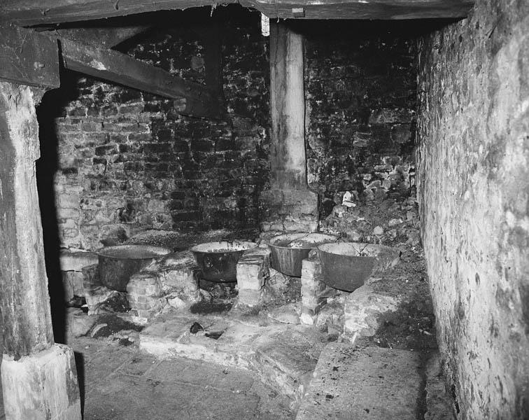 Lavoir, buanderie dans l'angle nord ouest du grand bassin, vue prise de l'est.