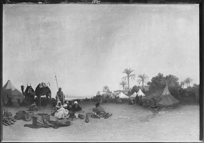 Tableau : caravane de la Mecque au Caire