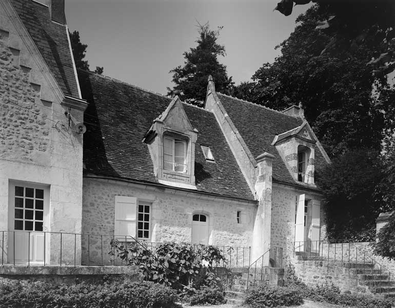 Logis, élévation extérieure sud sur cour.