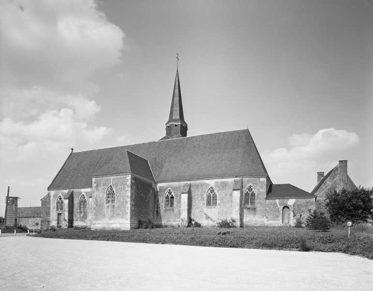Eglise, élévation extérieure sud.
