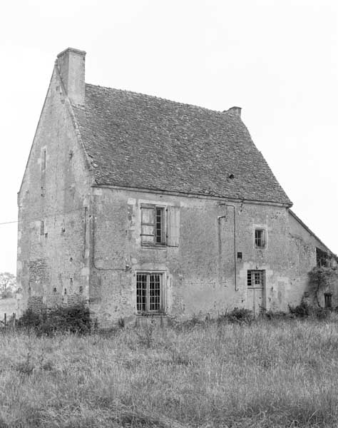 Logis, élévation extérieure ouest sur cour.