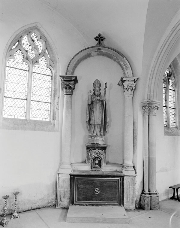 Ensemble de 2 autels secondaires de la Vierge et de saint Martin, 2 retables et 2 tabernacles