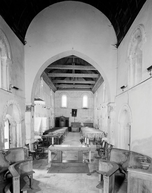 Elevation intérieure du choeur vers la nef.
