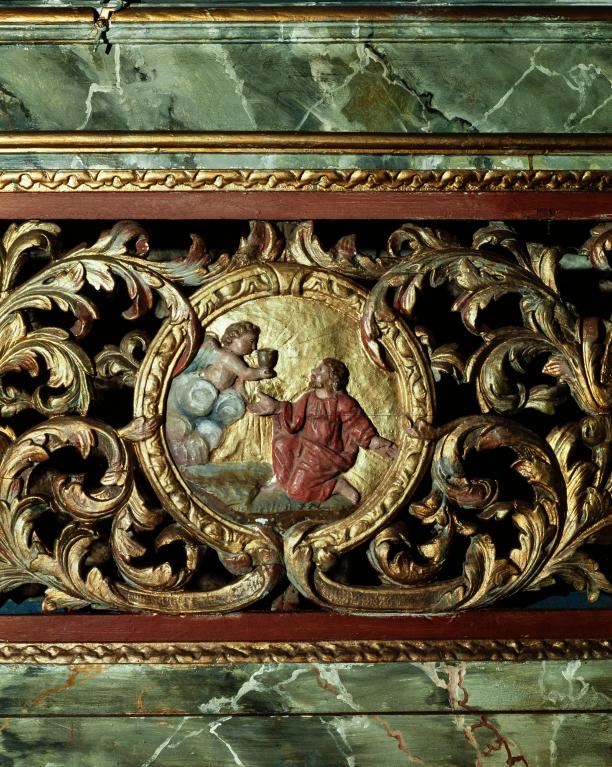 Détail du devant d'autel : Agonie du Christ.