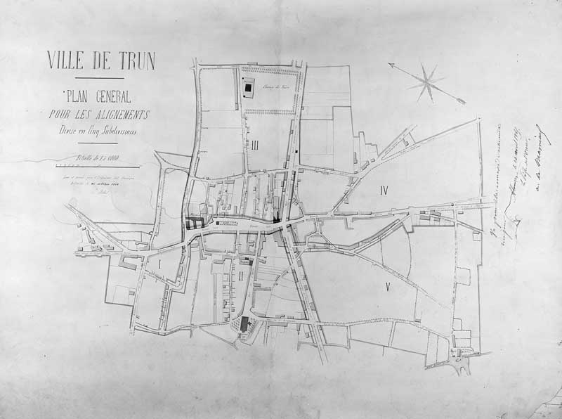 Plan général pour les alignements.- Plan, 1862. (AD Orne).