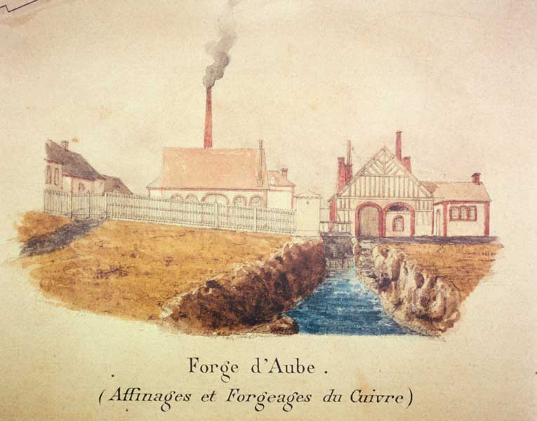 Vue d'ensemble.- Dessin, vers 1863. (Collection particulière Mouchel).