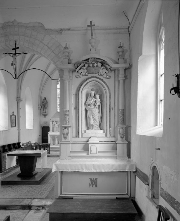 Ensemble de 2 autels secondaires de Notre-Dame et de sainte Honorine : 2 autels, retables, tabernacles