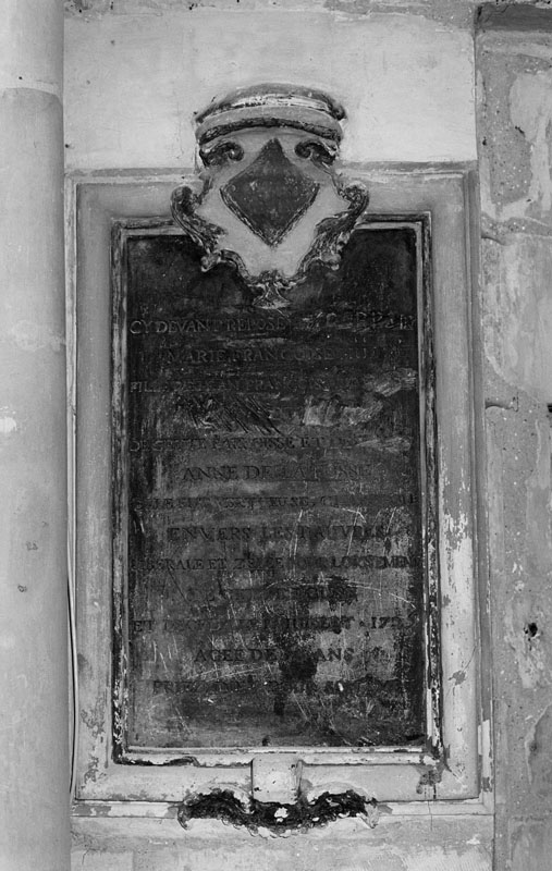 Plaque funéraire de Marie Françoise Hue