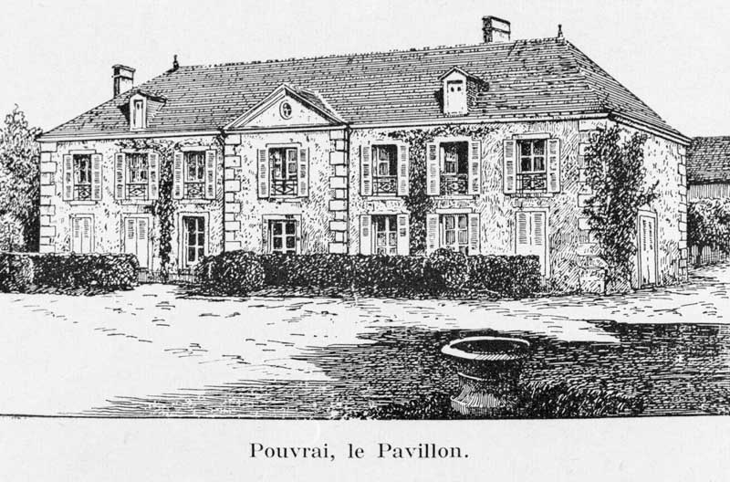 Le pavillon.- Dessin, G. Massiot, tiré de : Cahiers Percherons, n°10, 1959.