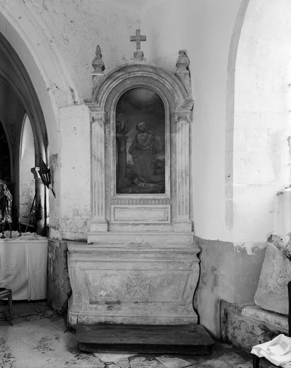 Ensemble de 2 autels secondaires et retables architecturés