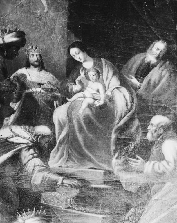Détail : la Vierge présentant l'Enfant.