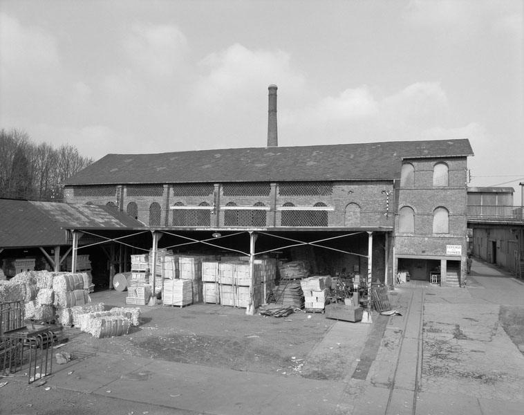 Atelier de fabrication de la filature, devenu pièce de séchage. Vue prise du sud.