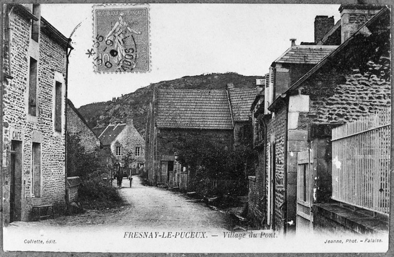 FRESNAY-LE-PUCEUX. - Village du Pont.- Carte postale, éd. Collette, vers 1906. (Collection particulière Seigneurie). ; FRESNAY-LE-PUCEUX. - Village du Pont.- Carte postale, éd. Collette, vers 1906 (Collection particulière Seigneurie).