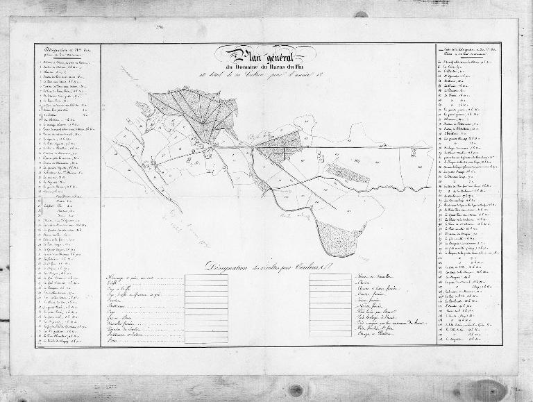 Plan général du domaine du Haras du Pin.- Plan, avant 1823 (AD Orne).