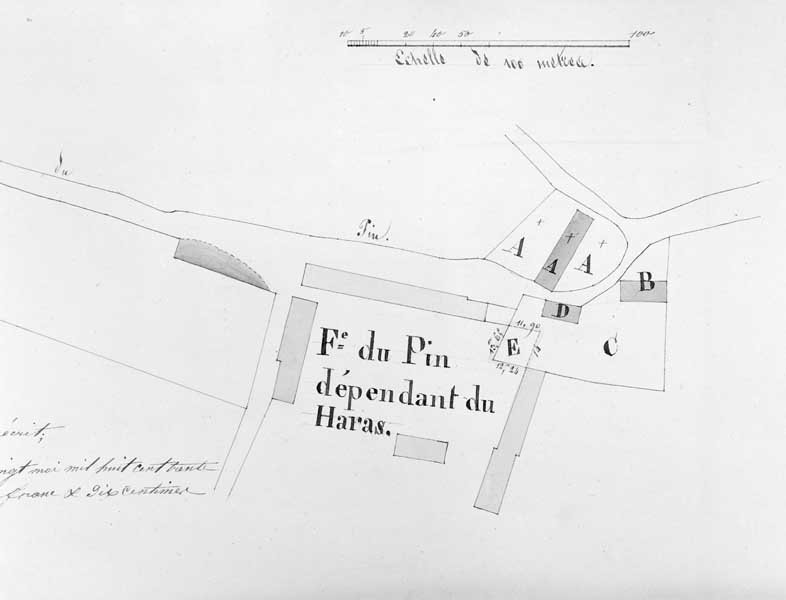 Ferme du pin.- Plan, 12 novembre 1831. (AD Orne).