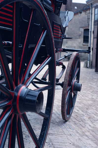 Détail : les 2 roues latérales droites.
